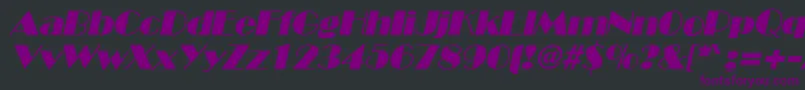 BroadwayItalic Font – Purple Fonts on Black Background