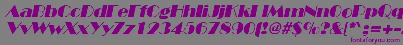 Шрифт BroadwayItalic – фиолетовые шрифты на сером фоне
