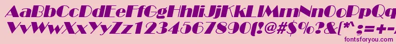 Шрифт BroadwayItalic – фиолетовые шрифты на розовом фоне