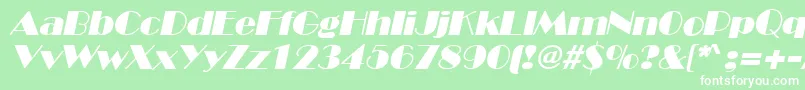 BroadwayItalic Font – White Fonts on Green Background