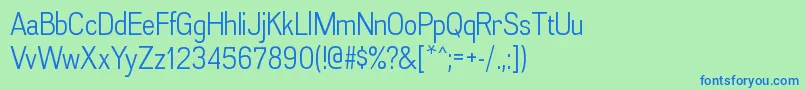 AkazanbkRegular Font – Blue Fonts on Green Background