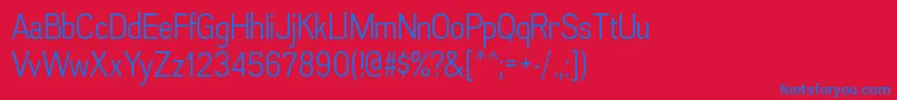 AkazanbkRegular Font – Blue Fonts on Red Background