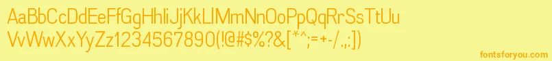 AkazanbkRegular Font – Orange Fonts on Yellow Background