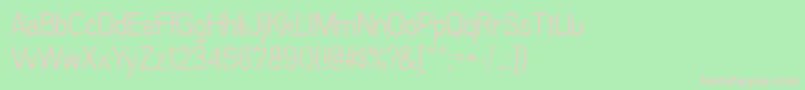 AkazanbkRegular-fontti – vaaleanpunaiset fontit vihreällä taustalla