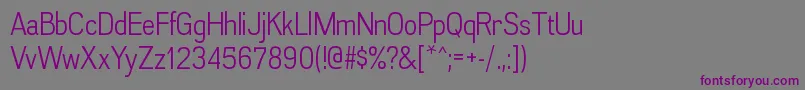 Шрифт AkazanbkRegular – фиолетовые шрифты на сером фоне