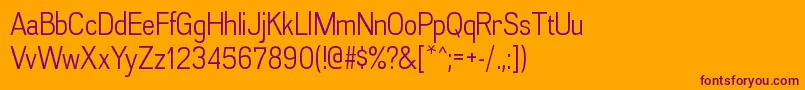 AkazanbkRegular Font – Purple Fonts on Orange Background