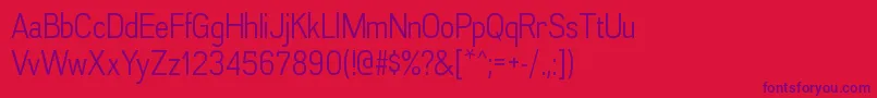 AkazanbkRegular Font – Purple Fonts on Red Background