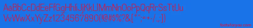 AkazanbkRegular Font – Red Fonts on Blue Background