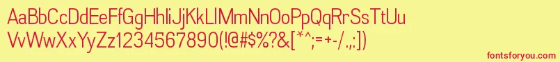 AkazanbkRegular-fontti – punaiset fontit keltaisella taustalla
