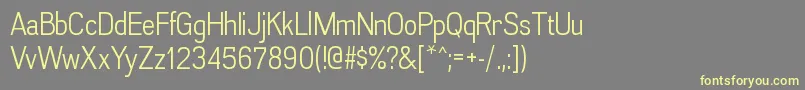 AkazanbkRegular Font – Yellow Fonts on Gray Background