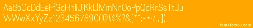 AkazanbkRegular Font – Yellow Fonts on Orange Background