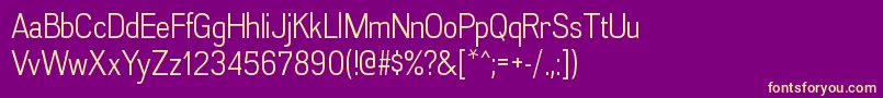 AkazanbkRegular Font – Yellow Fonts on Purple Background