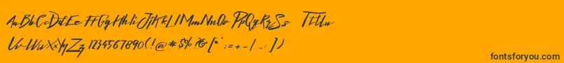 LighteningFreeFont Font – Black Fonts on Orange Background