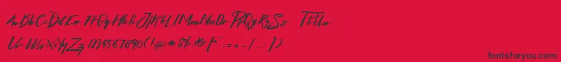 LighteningFreeFont-Schriftart – Schwarze Schriften auf rotem Hintergrund