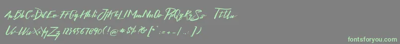 LighteningFreeFont Font – Green Fonts on Gray Background