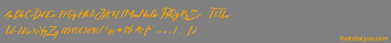 LighteningFreeFont Font – Orange Fonts on Gray Background
