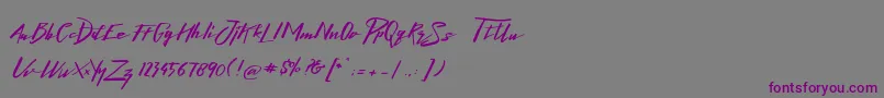 LighteningFreeFont Font – Purple Fonts on Gray Background