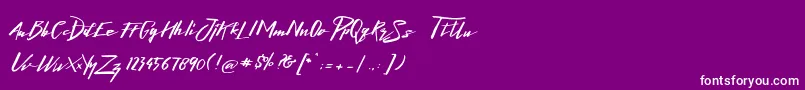 LighteningFreeFont Font – White Fonts on Purple Background