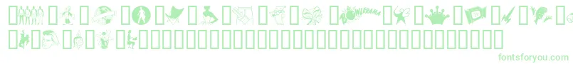 Tackodd-Schriftart – Grüne Schriften
