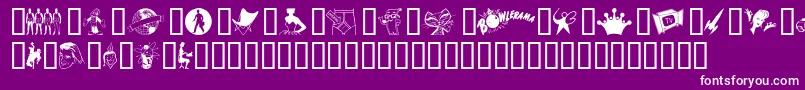 Police Tackodd – polices blanches sur fond violet