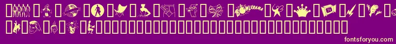 Tackodd Font – Yellow Fonts on Purple Background