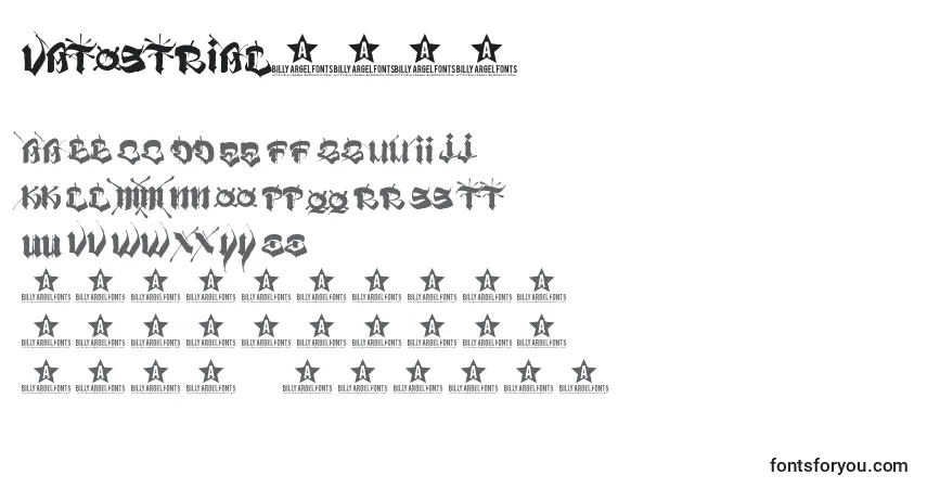 Czcionka VatosTrial2011 – alfabet, cyfry, specjalne znaki
