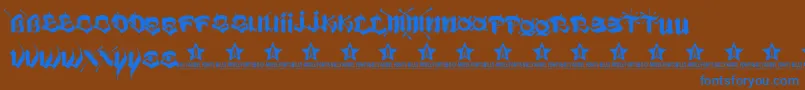VatosTrial2011 Font – Blue Fonts on Brown Background