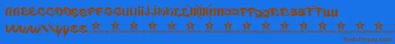 VatosTrial2011 Font – Brown Fonts on Blue Background