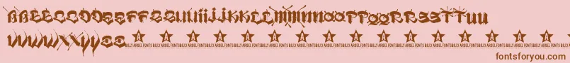 VatosTrial2011-Schriftart – Braune Schriften auf rosa Hintergrund