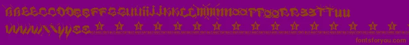 Шрифт VatosTrial2011 – коричневые шрифты на фиолетовом фоне