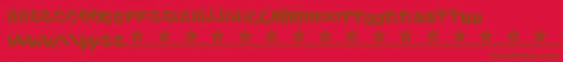 VatosTrial2011 Font – Brown Fonts on Red Background