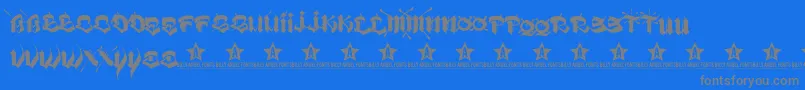 VatosTrial2011-Schriftart – Graue Schriften auf blauem Hintergrund
