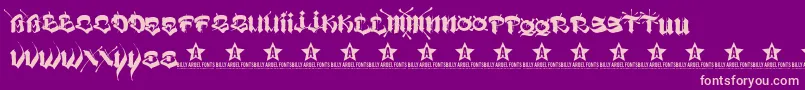 VatosTrial2011 Font – Pink Fonts on Purple Background