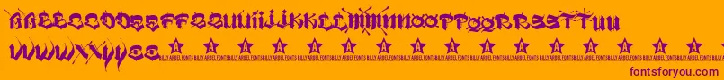 VatosTrial2011 Font – Purple Fonts on Orange Background