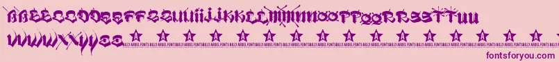 VatosTrial2011-Schriftart – Violette Schriften auf rosa Hintergrund