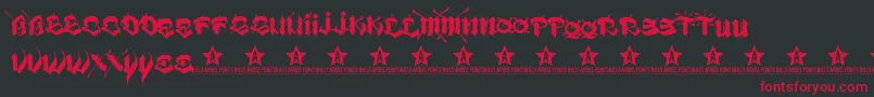 VatosTrial2011 Font – Red Fonts on Black Background