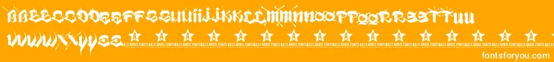 VatosTrial2011 Font – White Fonts on Orange Background
