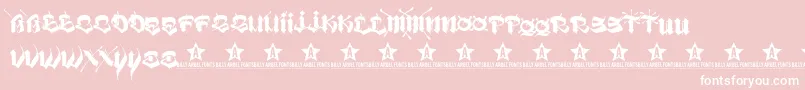 Шрифт VatosTrial2011 – белые шрифты на розовом фоне