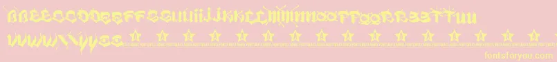 Шрифт VatosTrial2011 – жёлтые шрифты на розовом фоне