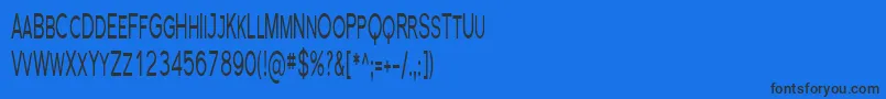 Czcionka Florsn21 – czarne czcionki na niebieskim tle