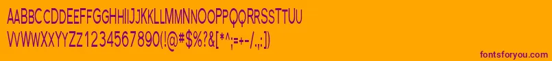 Florsn21 Font – Purple Fonts on Orange Background