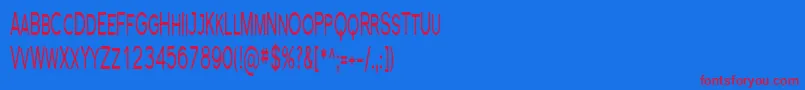 フォントFlorsn21 – 赤い文字の青い背景