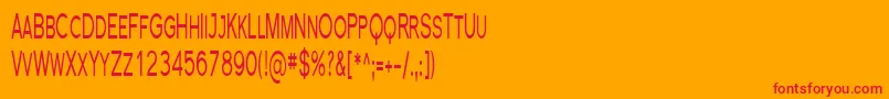 フォントFlorsn21 – オレンジの背景に赤い文字