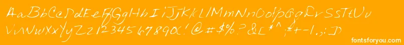 Lehn013 Font – White Fonts on Orange Background