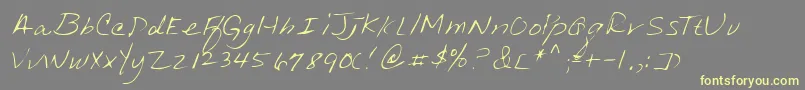 Lehn013 Font – Yellow Fonts on Gray Background