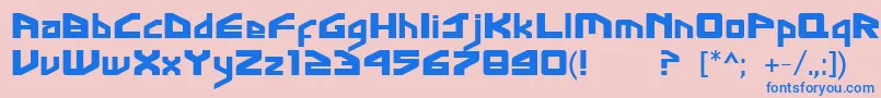 FontGingaInter Font – Blue Fonts on Pink Background
