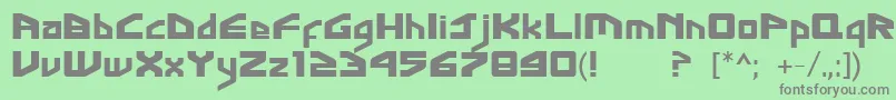 フォントFontGingaInter – 緑の背景に灰色の文字