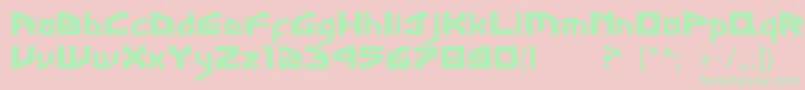 FontGingaInter Font – Green Fonts on Pink Background