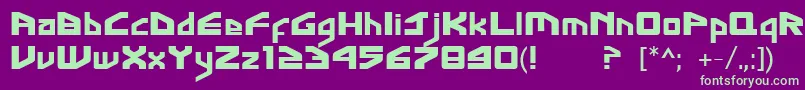 FontGingaInter Font – Green Fonts on Purple Background