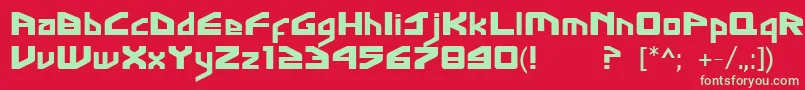 FontGingaInter Font – Green Fonts on Red Background